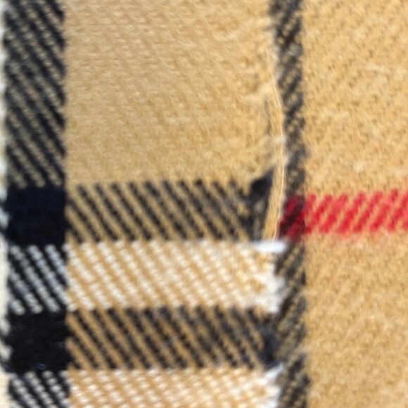 Vintage Burberrys Lambswool Tan & Black House Check Scarf - Picture 3 of 3